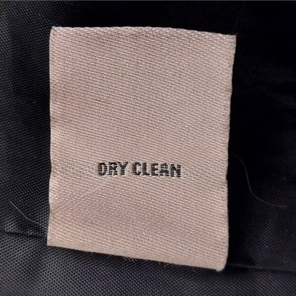 SHARAGANO NOIR! RICH BLACK UKTRA LONG, GOLD FRONT FOCAL POINT JACKET! SZ 10 - Picture 13 of 14